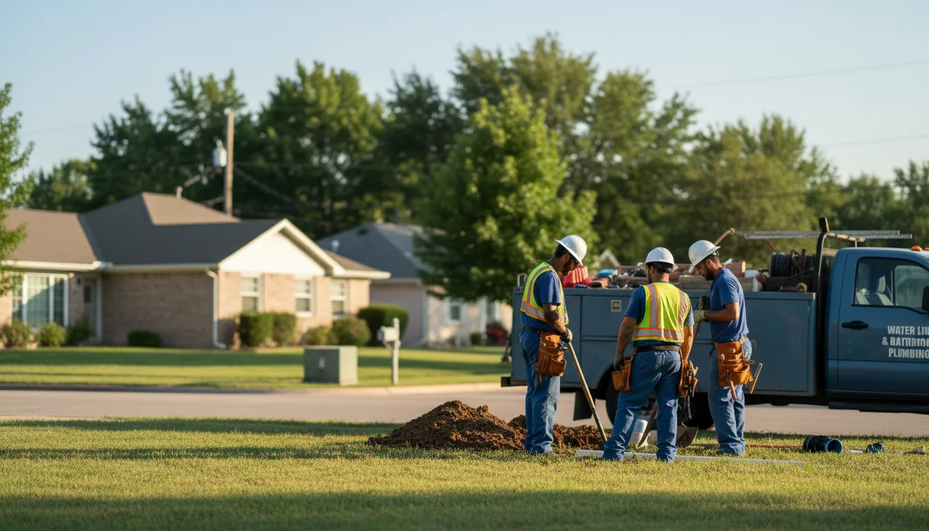 Residential water line and bathroom plumbing service in Porterfield, WI